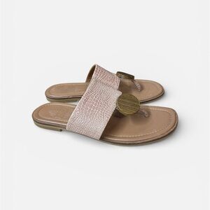 Velez Thong Flat Leather Sandals Size 37/7